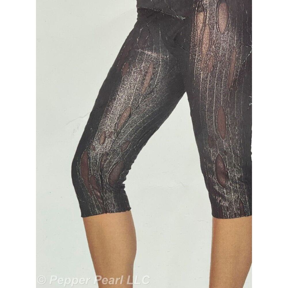 Vampire Costume Leggings Adult Extra Small Metallic for Halloween Cosplay